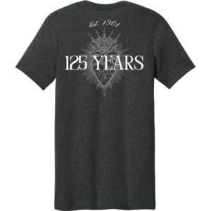 BELLA+CANVAS 125th Anniversary Sacred Heart Tee - Dark Heather Grey