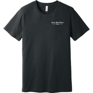 Alternative view of BELLA+CANVAS 125th Anniversary Sacred Heart Tee - Dark Heather Grey
