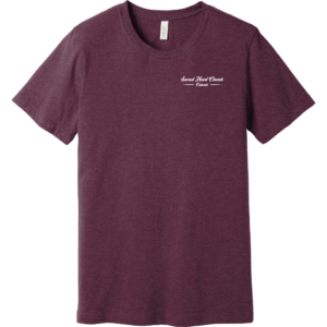 Alternative view of BELLA+CANVAS 125th Anniversary Sacred Heart Tee - Heather Maroon