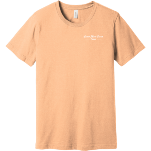 Alternative view of BELLA+CANVAS 125th Anniversary Sacred Heart Tee - Heather Peach